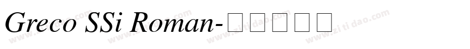 Greco SSi Roman字体转换